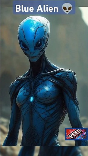 Meet the Blue Alien: Out-of-This-World! 🔵👽#BlueAlien #AlienAdventure #SpaceCreatures