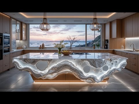 33 Stunning Epoxy Art Kitchen Islands You Need to See!