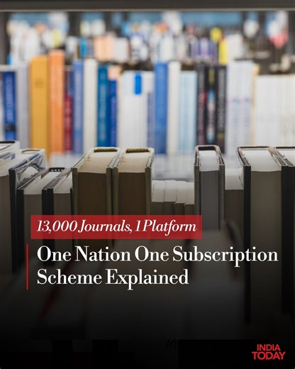 One Nation One Subscription Initiative Explained The Union Cabinet has approved the One Nation One Subscription scheme. With a Rs 6,000 crore budget, it aims to provide access to 13,000 journals from 30 international publishers to higher education institutions across India. A step aimed towards making India a global hub for research and knowledge. #OneNationOneSubscription #Explained #education | India Today