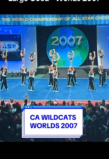 Cheer Athletics Wildcats - Large Coed Worlds 2007 (Silver 🥈) Side note: I found some of my old Worlds DVDs..working on getting them uploaded to my computer. In the meantime, the recording from my TV will have to do 🥲 @Cheer Analyst this one's for you! 🫶