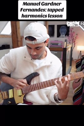 A guitar lesson on tapped harmonics
