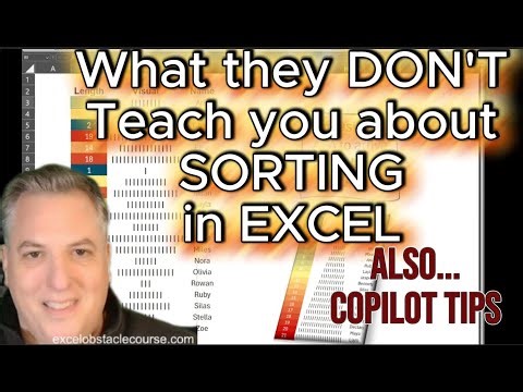 Excel Sorting Secrets You Were Never Taught (Keyboard Shortcuts + COPILOT). FREE DOWNLOAD