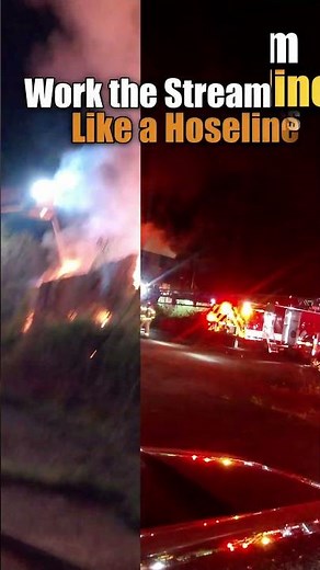 A well-placed tower ladder is the ultimate “aggressive defensive” device. 🚒💦🔥