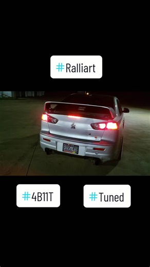 Ralliart Tuned - 22 Psi, S-Sport, Pops and Bangs, and flames. #MaxPerformance #Ralliart #4B11T #Lancer #Mitsubishi #4B11 #4B12 #StreetTuner #Tuning