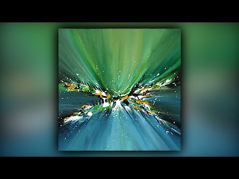Easy Abstract Painting for Beginners / Palette Knife Technique / Demo #077