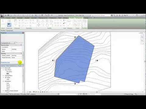 Revit 2012 - Site Modelling - Existing and New Conditions - Cut/Fill