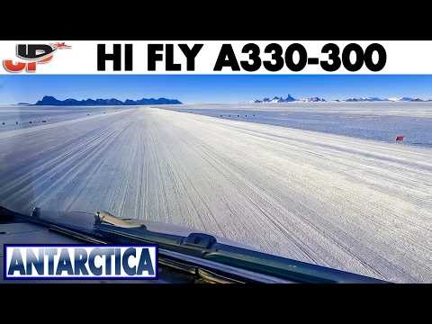 1st Airbus A330 Takeoff from a Blue Ice runway in Antarctica