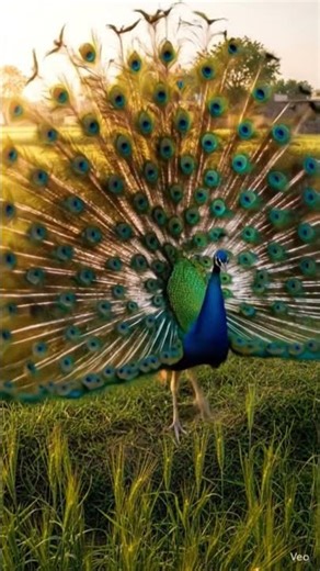 #peacock dance at india farm field