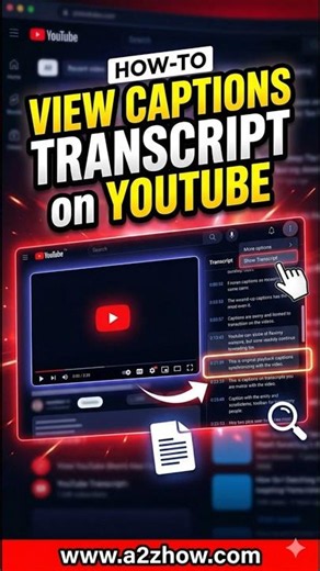 Can You Show Me How to Open the Youtube Transcript?