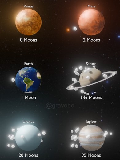 How Many Moons Does Each Planet Have in Our Solar System?