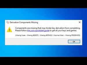 Fix Derivation Components Missing Yuzu - Missing Header Key