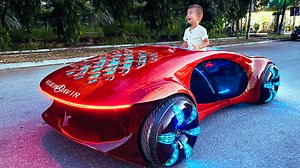Dad Built a Dreamy Mercedes “Avatar” to Pick Up His Preschooler #DIY #Amazing #homemade #woodworking | ND - Woodworking Art
