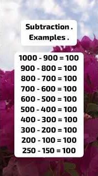 Subtraction . Examples .