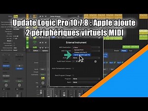 Tutoriel Logic Pro 10.7.8 (en Français): Apple ajoute 2 ports virtuels MIDI dans Logic.
