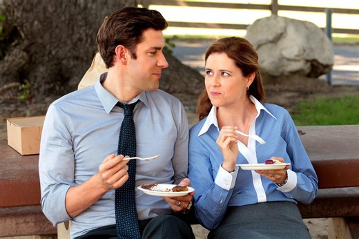 The Romance of Jim and Pam at Dunder Mifflin