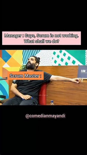 Mayandi Karunanithi | Standup Comedian | One scrum joke for the Scrum Masters | Instagram