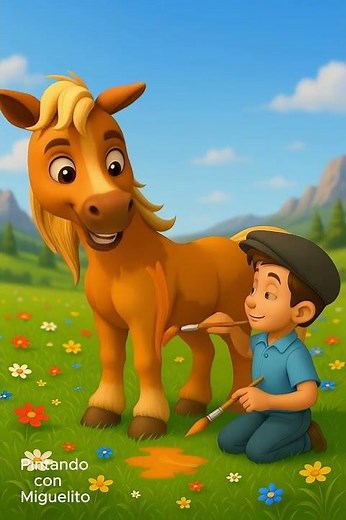 🎨 Hoy coloreamos un caballo 🐎. Imprime el dibujo y diviértete pintando en casa con los niños 🖍️✨