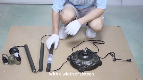 WERFACTORY Tiffany Floor Lamp Cream Amber Stained Glass Bead Standing Reading Light 16X16X64 Inches Antique Pole Corner Lamp Decor Bedroom Living Room Home Office S005 Series