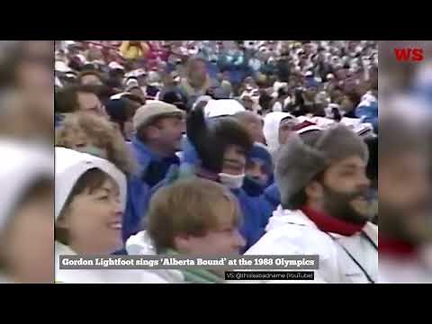 Gordon Lightfoot sings 'Alberta Bound’ at the 1988 Olympics