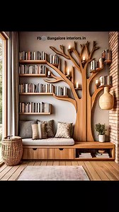 Absolutely Beautiful tree shape bookshelf design 🥰🔥🌿 #bookshelf #reelsfacebook #home | Home Designs