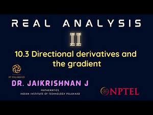 10.3 Directional derivatives and the gradient