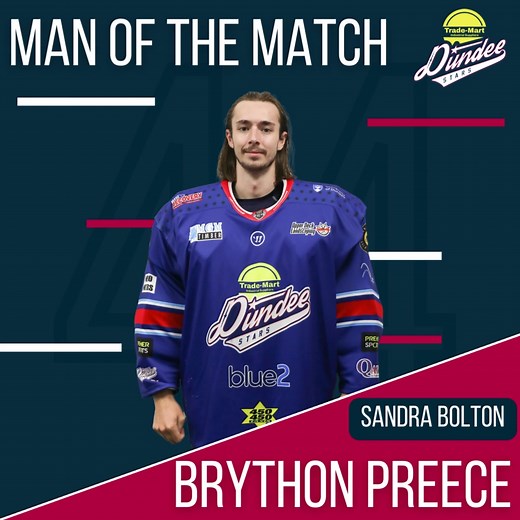 Trade-Mart Dundee Stars - Man of the Match - Brython Preece | Dundee Stars