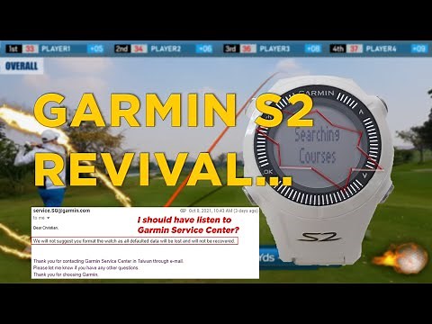 Garmin Approach S2J - Reset, Flash, Format and more...