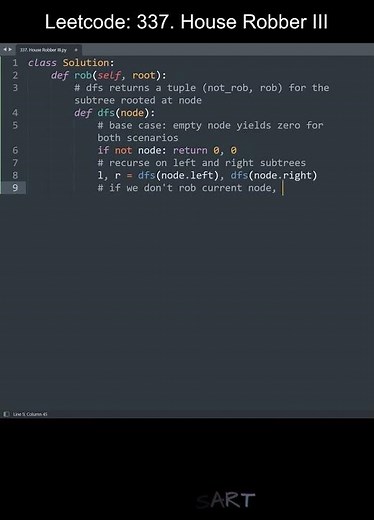Leetcode 337. House Robber III in Python | Python Leetcode | Python Coding Tutorial | Python ASMR