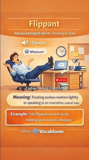 Flippant | Advanced English Word | Meaning & Usage