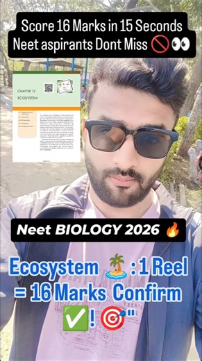 Neet Biology Ecosystem Revision One shot Confirm 16 marks in 15 second