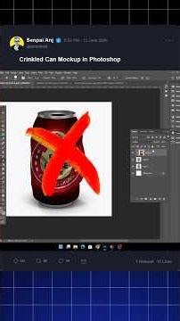 Create a Realistic Crinkled Can Mockup in Photoshop! 🤯 #photoediting