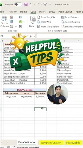 Data Validation in Excel