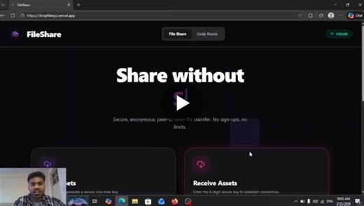 #dropfile #projectshowcase #collegelablife #p2psharing #socketio #webdevelopment #realtimecollaboration #techinnovation | Madhav kalra