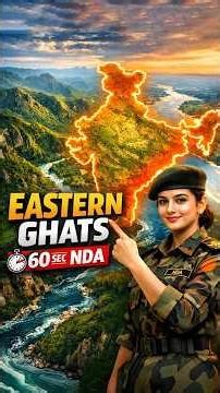 Eastern Ghats Map + Facts ⚡ | UPSC NDA CDS Quick Revision #nda2026 #ndacadet #feedshorts #trending