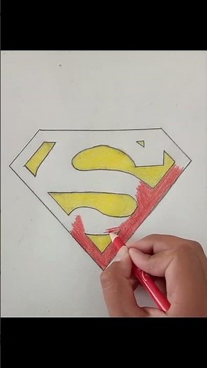 Superman logo drawing tutorial! 🎨💥Part 2:
