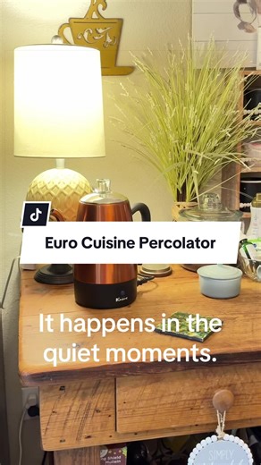 It happens in the quiet of the morning. Before the hustle and bustle. Coffee percolating, the smell filling your home, from a premium pot. @QVC, Inc #PercolatorCoffee #CoffeeTikTok #electricpercolator #percolator #coffeeathome