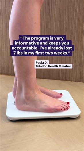 Paula is making progress, and you can too! Our Weight Management Program ships a smart scale to your door and pairs it with coaching and personalized guidance to keep you on track. 💪 *The device or devices and any components shown are representative examples only. The actual model you receive may be different.