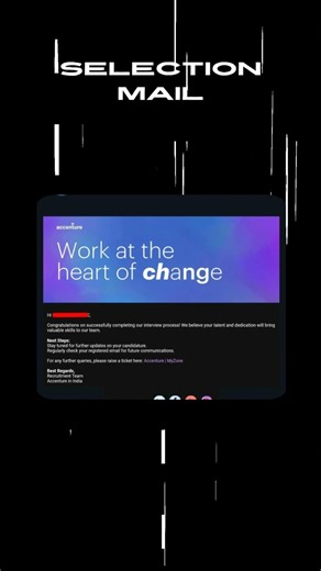 Accenture sent result mail to some students. source : reddit r/accenture