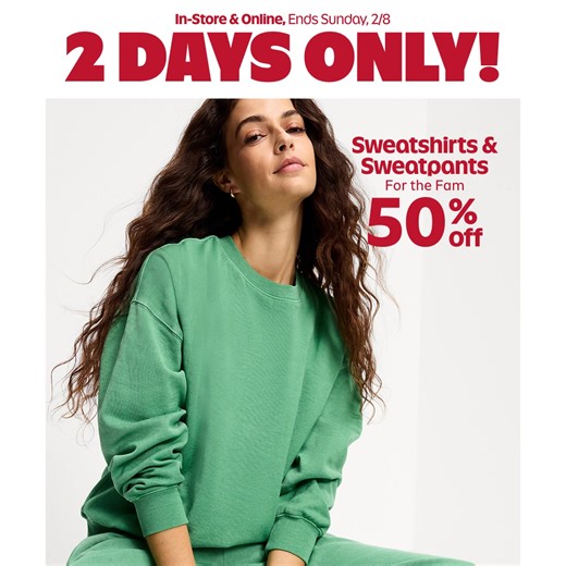 Hit refresh on everyone's sweats 🤩 Exclusions apply. | Old Navy