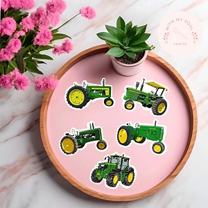 John Deere Tractor Sticker: Waterproof Farm Machine Decal - Etsy