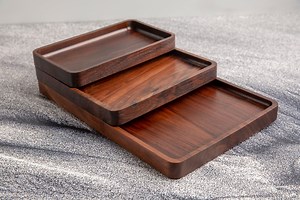 Walnut Wood Trays. Stackable Modular Design. Catch All Valet Tray Organizer. Handmade in Portland Oregon, USA. - Etsy