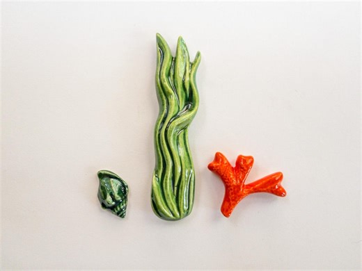 Seaweed Coral Shell Ceramic Mosaic Tiles for Backsplash - Etsy