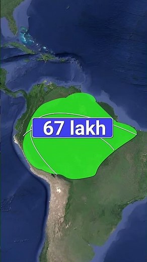 How big is Amazon rainforest ⛰️🌳 l area comparison #viral #animation