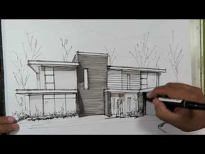 how to draw a house with markers