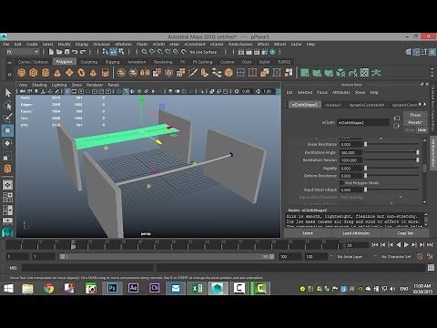 Maya 2016 tutorial : How to create moving, suspended ropes, cables etc