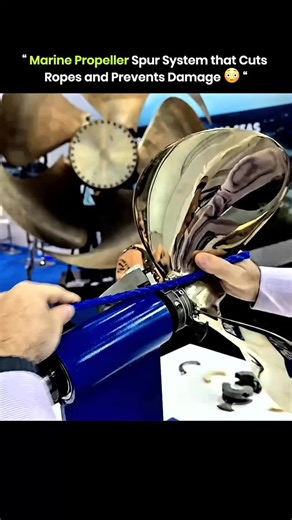 explain_eduverse_ on Instagram: "A marine propeller spur system cuts ropes, nets, and debris before they wrap around the shaft. Hardened blades slice through entanglements instantly. This prevents propeller damage, avoids sudden engine shutdowns, lowers repair costs, and keeps vessel performance steady while extending engine life. . . . via : @spursmarine (no copyright intended, credit to rightful owners) . . . . #knowledge #history #didyouknow #innovation #technology #fyp #experiments #facts"