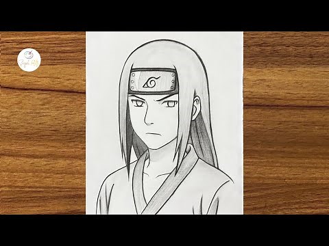 How To Draw Neji Hyuga From Naruto || Anime character drawing || Naruto characters drawing video