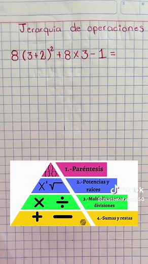 Jerarquía de operaciones #jerarquiadeoperaciones #matematicastiktok #matematica #jerarquiadeoperaciones