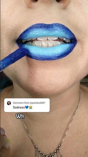Lips as Inside Out characters: Sadness makeup! 💙 What emotion's next?