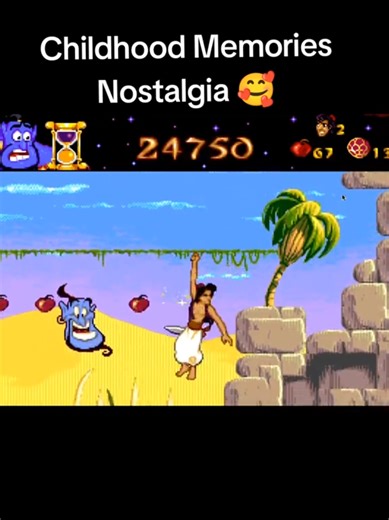 Disney’s Aladdin Level 2 Gameplay 😭✨ Pure childhood nostalgia and old school gaming memories. If you played this game, you know the feeling 🎮 #aladdin #retrogaming #nostalgia #90skids #oldgames